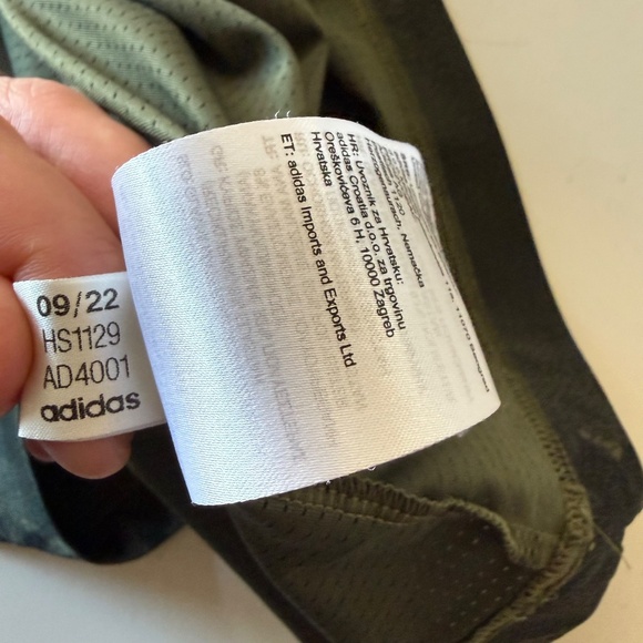 ADIDAS Forest Green Camo AOP Performance Stretch Golf Polo Mens XL - Picture 9 of 9